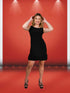 RUFFLE BOTTOM DRESS WITH SIDE SEAM POCKETS - D099